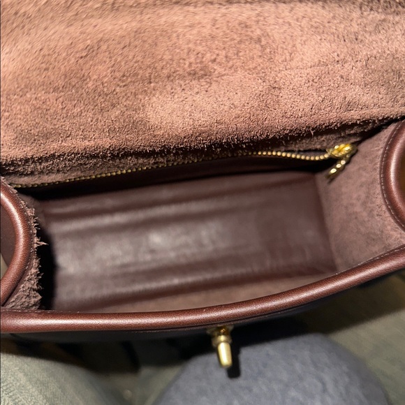 Coach Brown Leather Satchel with Gold Turn lock - in like new condition - Picture 9 of 11